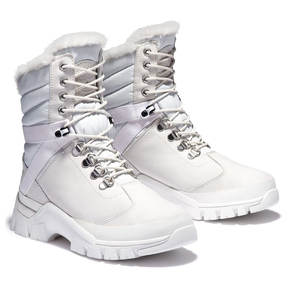 Botas de Nieve Timberland Mujer Jenness Falls Waterproof Insulated Blancas - Chile XAF-253716